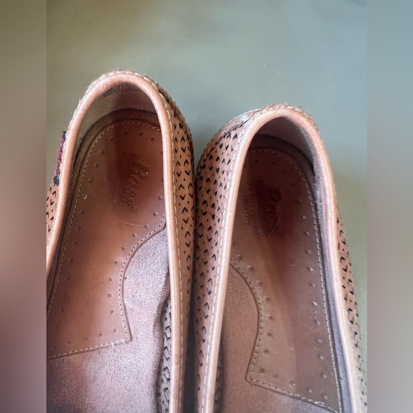 Vintage Bass Woven Flats Brown genuine leather Size 10 Narrow - Picture 8 of 9